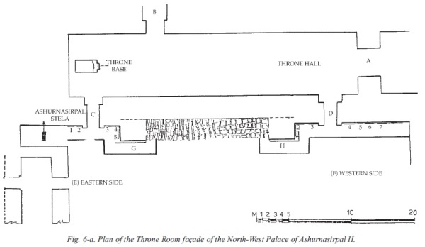 Plan of the reconstructed throne room. From New Light on Nimrud, p. 50.